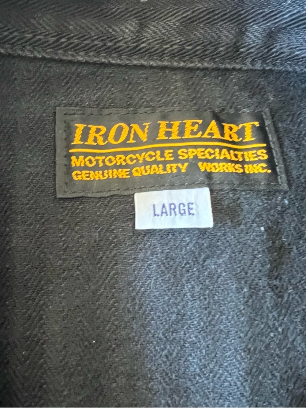 IRON HEART 13.5OZ DENIM WESTERN SHIRT - IHSH-396-BLK - BLACK jacket - Picture 9 of 14